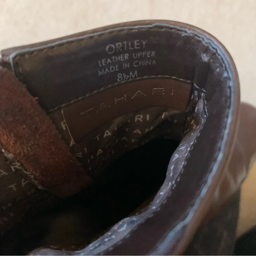 Tahari Brown Leather Booties - Picture 4 of 4